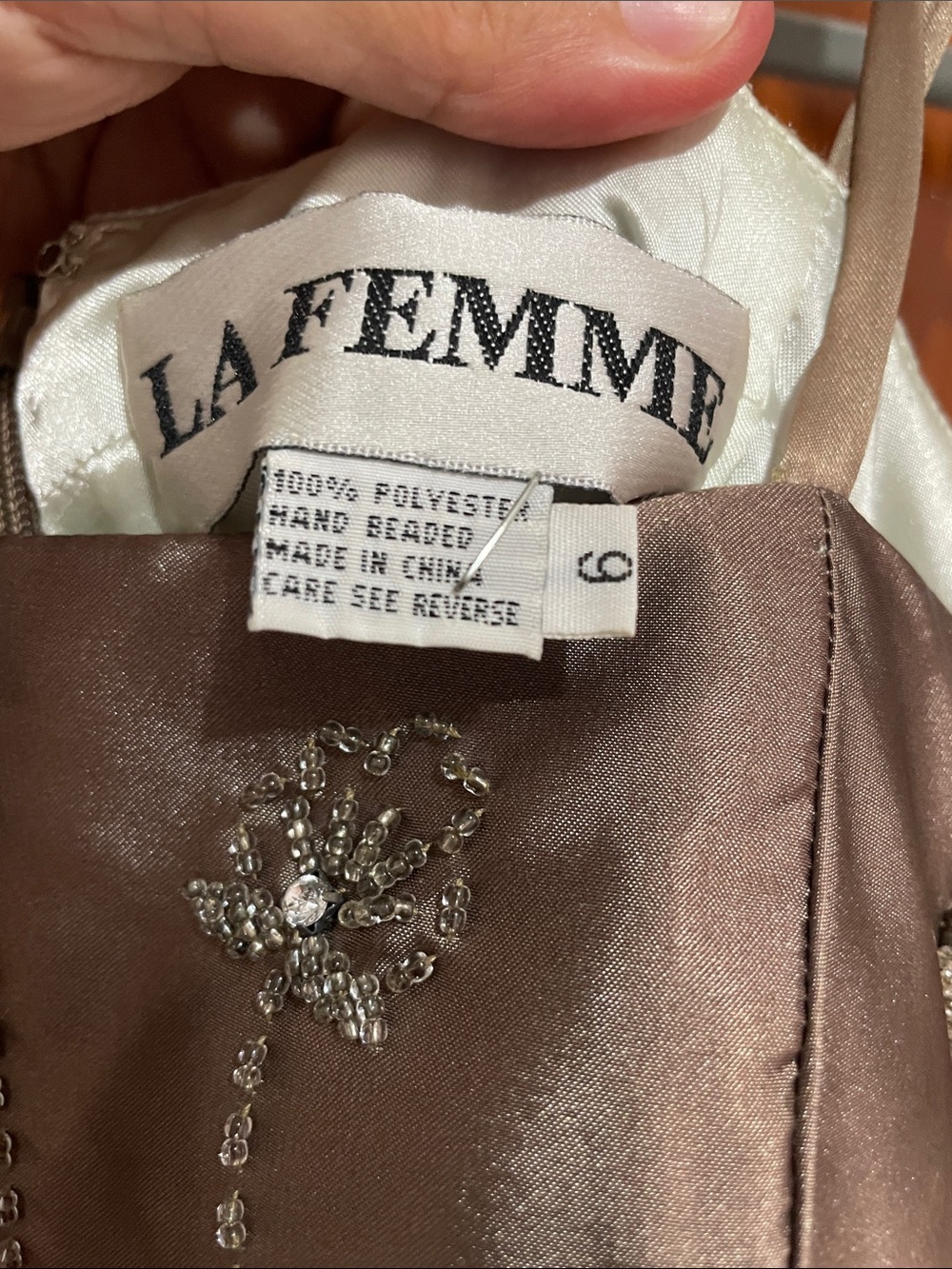 Evening gown sz 6, La Femme - Picture 4 of 6